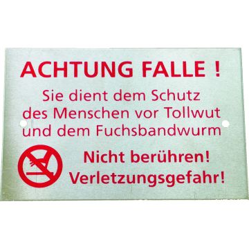 Warnschild "Achtung Falle"